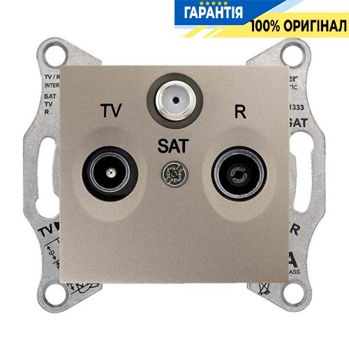 Розетка проміжна TV/R/SAT (титан) «Sedna» Schneider Electric SDN3501468