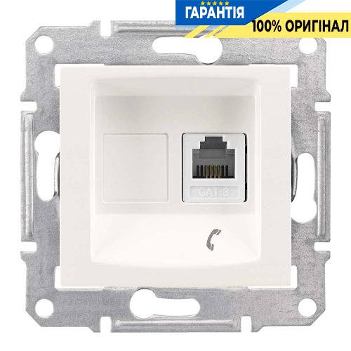 Телефонная розетка TF-1 цвет слоновая кость Sedna Schneider Electric SDN4101123