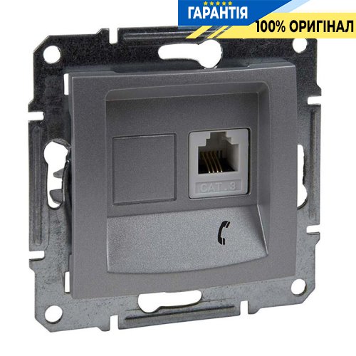 Телефонна розетка TF-1 (алюміній) Schneider Electric Sedna SDN4101160
