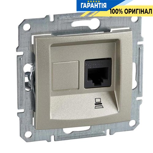 Розетка комп'ютерна (титан) «Sedna» Schneider Electric SDN4500168