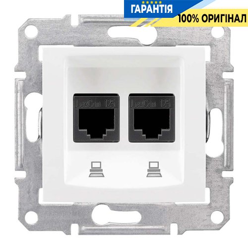 Розетка комп'ютерна PC-2 (білий) Sedna Schneider Electric SDN4600121