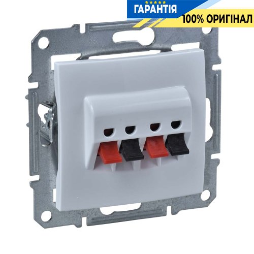 Розетка для динаміків «стерео» Sedna, (білий) Schneider Electric SDN5400121