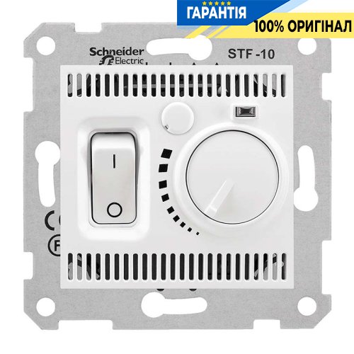 Терморегулятор для теплого пола цвет белый Sedna Schneider Electric SDN6000321