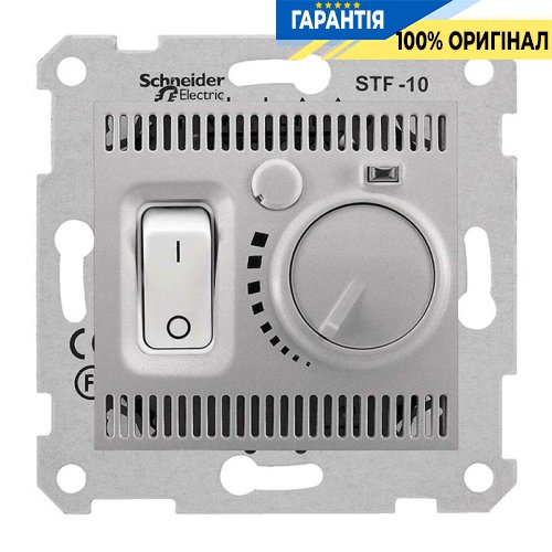 Терморегулятор для теплого пола цвет алюминий Schneider Electric SDN6000360