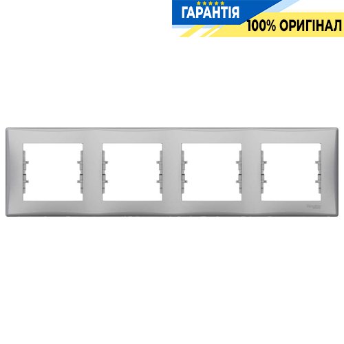 Рамка 4-а цвет алюминий Schneider Electric SDN5800760