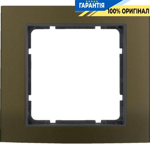 Рамка 1-а колекція B.3, колір «коричневий / антрацит матовий», Berker 10113001
