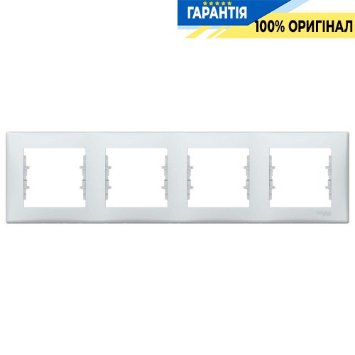 Рамка горизонтальная 4-а цвет серый «Sedna» Schneider Electric SDN5800733