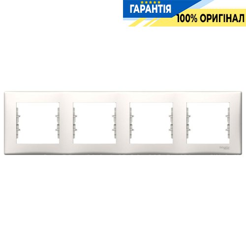Рамка 4-а цвет слоновая кость Sedna Schneider Electric SDN5800723