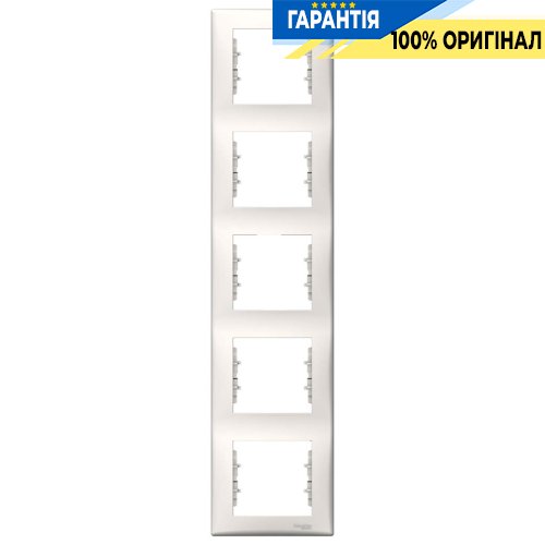 Рамка 5-а вертикальна (слонова кістка) Sedna Schneider Electric SDN5801523