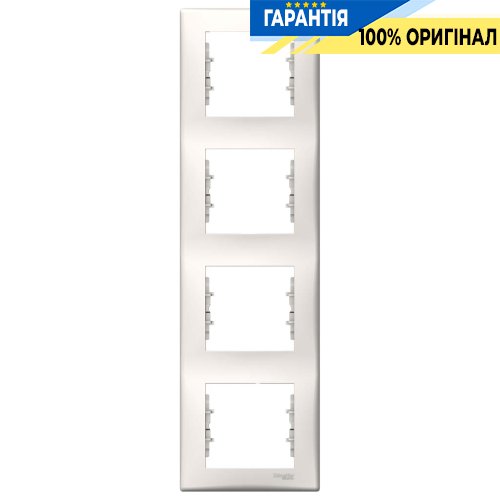 Рамка 4-я вертикальная цвет слоновая кость Sedna Schneider Electric SDN5802023
