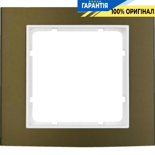 Рамка 1-а колекція B.3, колір «коричневий / полярно білий», Berker 10113021
