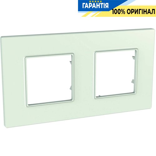 Рамка 2-я Unica Schneider Electric MGU2.704.17, «Quadro» цвет Стекло