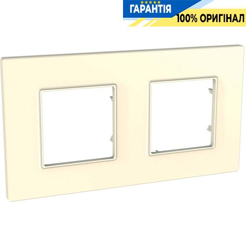 Рамка 2-я Unica Schneider Electric MGU2.704.25, «Quadro» цвет Слоновая кость