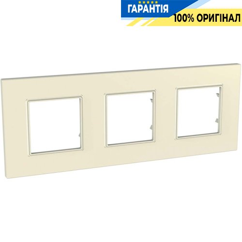 Рамка 3-а Schneider Electric Unica Quadro MGU2.706.16, Камінь