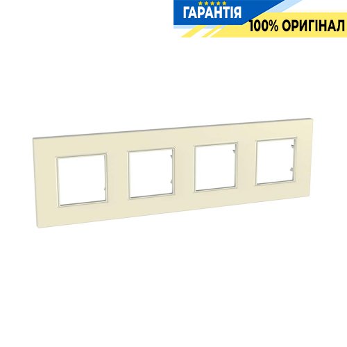 Рамка 4-я Unica Schneider Electric MGU2.708.16, «Quadro» цвет Камень