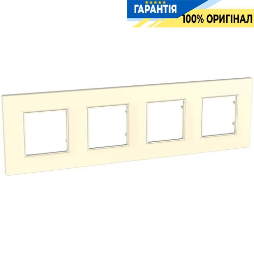 Рамка 4-а Schneider Electric Unica Quadro MGU2.708.25, Слонова кістка