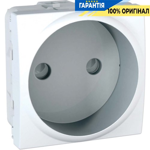 Розетка без заземления с защитными шторками 2-м. Unica белая Schneider Electric MGU3.033.18