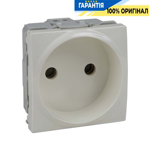 Розетка без заземлення із захисними шторками 2-м. Schneider Electric Unica MGU3.033.25, Слонова кістка