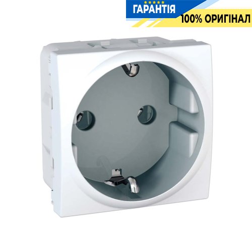 Розетка электрическая с заземлением Unica белый Schneider Electric MGU3.036.18