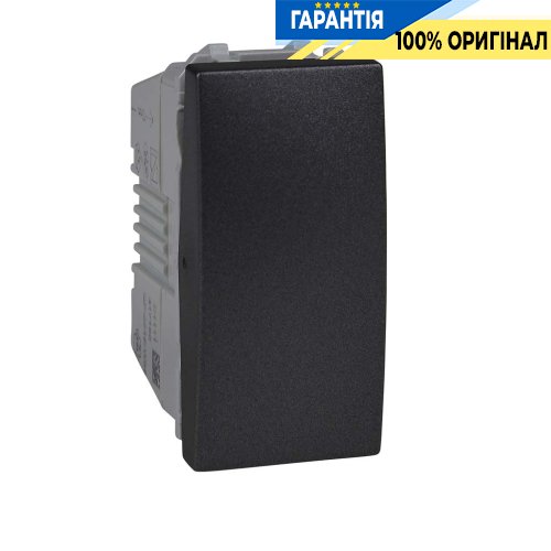 Выключатель кнопочный 1-кл. 1-модуль Unica графит Schneider Electric MGU3.106.12