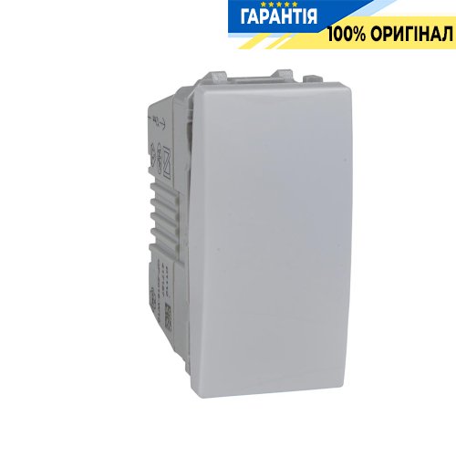 Вимикач кнопковий 1-кл. 1-модуль Schneider Electric Unica MGU3.106.18, Білий