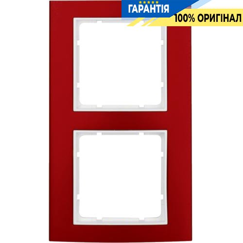 Рамка 2-а колекція B.3, колір «червоний / полярно білий», Berker 10123022