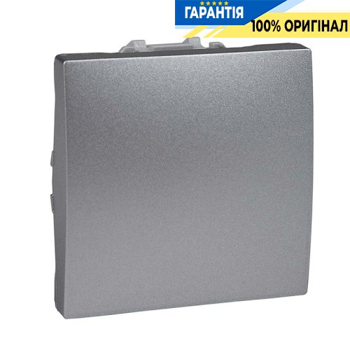 Выключатель кнопочный 1-кл. 2-м. Unica алюминий Schneider Electric MGU3.206.30
