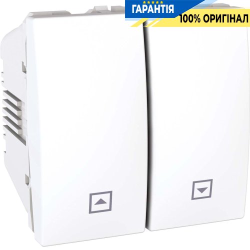 Вимикач 2-кл 2-м. "Жалюзі" Schneider Electric Unica MGU3.208.18, Білий
