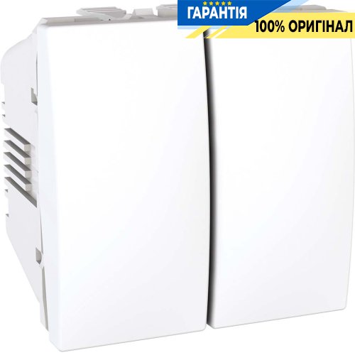 Выключатель 2-кл. проходной 2-м. Unica белый Schneider Electric MGU3.213.18