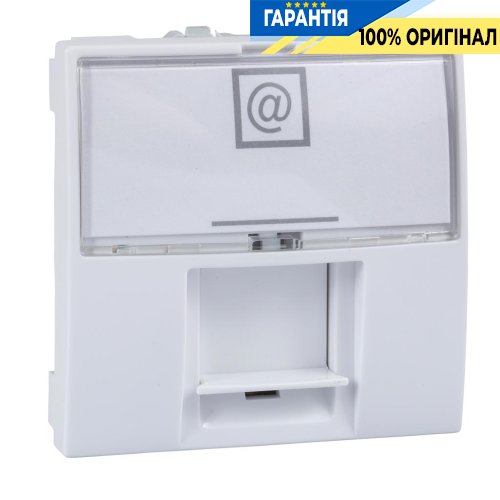 Розетка комп'ютерна RJ-45. UTP кат.5e 2-модуля. Schneider Electric Unica MGU3.411.18, Білий