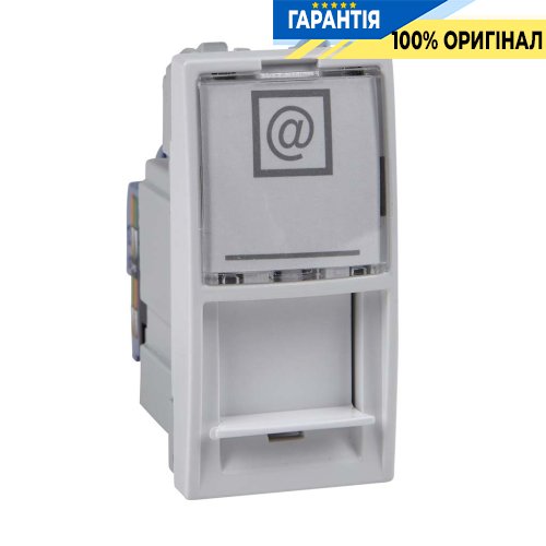 Розетка компьютерная RJ-45. UTP кат.6 1-модуль. Unica белый Schneider Electric MGU3.414.18