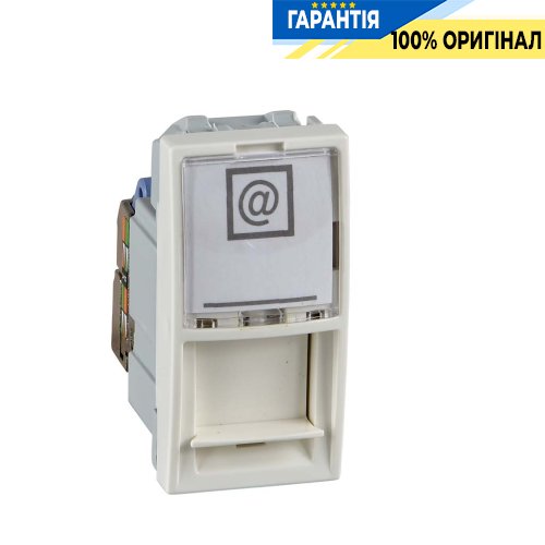 Розетка комп'ютерна RJ-45. FTP кат. 6 1-модуль. Schneider Electric Unica MGU3.416.25, Слонова кістка