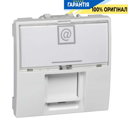 Розетка компьютерная RJ-45. FTP кат.6 2-модуля. Unica белый Schneider Electric MGU3.417.18