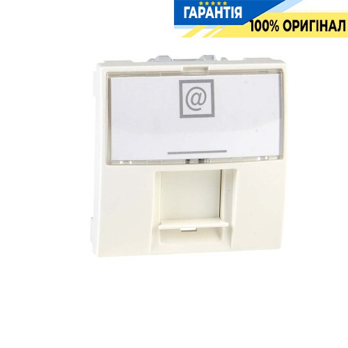 Розетка комп'ютерна RJ-45. FTP кат. 6 2-модуля. Schneider Electric Unica MGU3.417.25, Слонова кістка