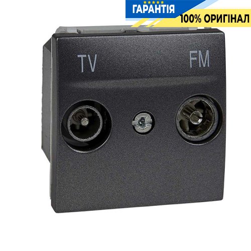 Розетка телевизионная одиночная ТV-R 2-м. Unica графит Schneider Electric MGU3.451.12