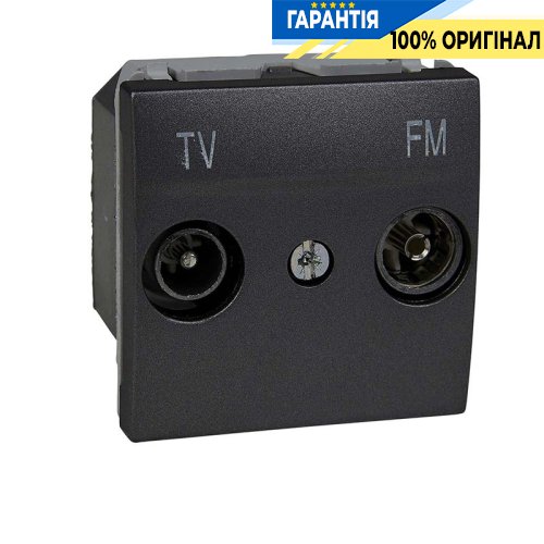 Розетка телевізійна кінцева ТV-R 2-м. Schneider Electric Unica MGU3.452.12, Графіт