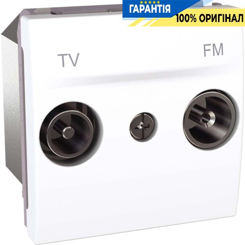 Розетка телевізійна кінцева ТV-R 2-м. Schneider Electric Unica MGU3.452.18, Білий