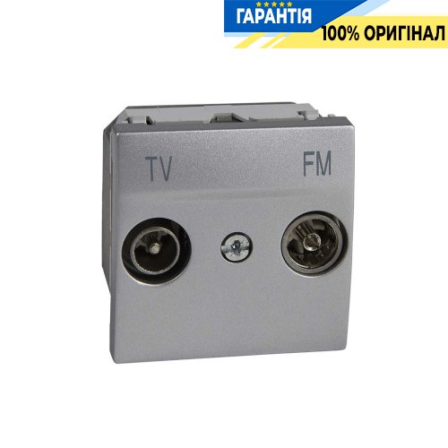 Розетка телевизионная концевая ТV-R 2-м. Unica алюминий Schneider Electric MGU3.452.30