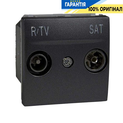 Розетка телевизионная одиночная ТV-R-SAT 2-м. Unica графит Schneider Electric MGU3.454.12