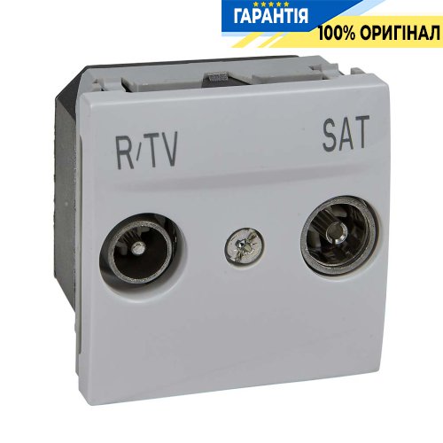 Розетка телевизионная одиночная ТV-R-SAT 2-м. Unica белый Schneider Electric MGU3.454.18