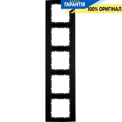 Рамка 5-а колекція B.3, колір «чорний / антрацит матовий», Berker 10153005