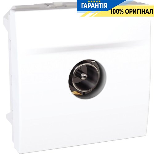 Розетка телевизионная конц. штырьковый разъем ТV 2-м. Unica белый Schneider Electric MGU3.464.18