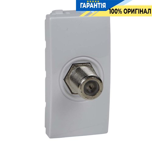 Розетка телевизионная один. гнездовой разъем ТV 1-м. Unica белый Schneider Electric MGU3.468.18