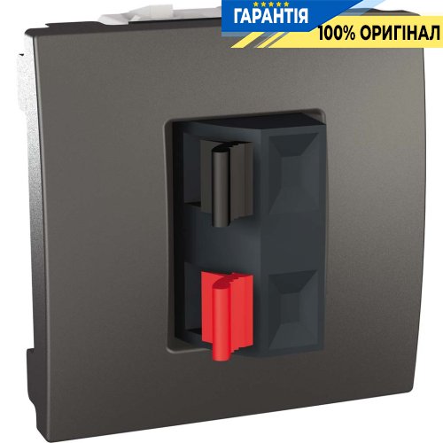 Розетка акустическая 2-модулья Unica графит Schneider Electric MGU3.486.12