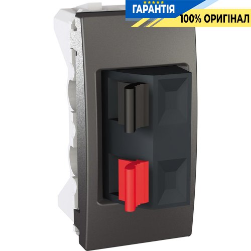 Розетка акустична 1-модуль Schneider Electric Unica MGU3.487.12, Графіт