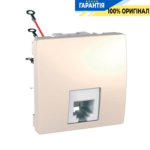 Розетка телефонная RJ-11. 2-м. Unica слоновая кость Schneider Electric MGU3.492.25