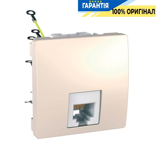 Розетка телефонная RJ-12. 2-м. Unica слоновая кость Schneider Electric MGU3.497.25