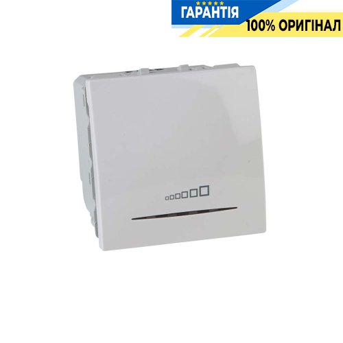 Димер (світлорегулятор) нажимний 400 Вт .2-м. Schneider Electric Unica MGU3.515.18, Білий