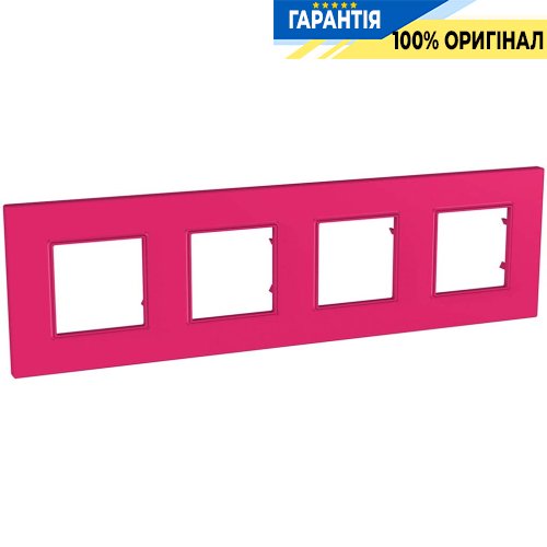 Рамка 4-я Unica Schneider Electric MGU4.708.27, «Quadro» цвет Lipstick