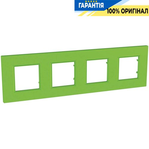 Рамка 4-я Unica Schneider Electric MGU4.708.28, «Quadro» цвет Bio